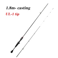 【NYA】 1.8M【2-6LB】UL Carbon fiber UL or L 1Tip UL and L 2 Tips solid Rod tip Fishing Rod Ultralight F