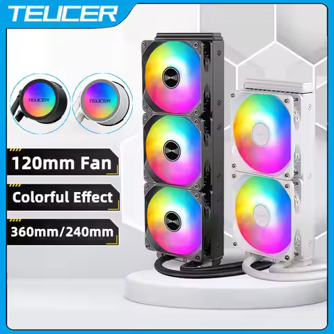 TEUCER AF-360 PC Water Cooling Heatsink 360mm RGB Fan Liquid Heatsink Integrated Radiator for Intel