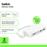 Belkin INC011btWH Connect USB-C 6-in-1 Multiport Hub with Mount (iMac, laptop, TB 3 port)