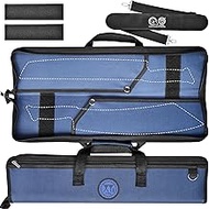 XYJ Chef's Knife Roll Bag Canvas Knife Carrying Case with Durable Handles Shoulder Strap