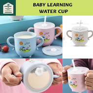 Baby Learning Water Cup With Double Handles And Lid Leak Proof Baby Water Cup Bottle With Straws Children Training Cup