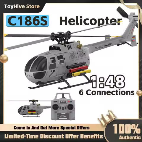 【In Stock】ERA Remote-Controlled Helicopter C186S 6 Channel Simulation Brushless Model Helicopter BO-