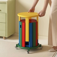 Dopamine Stool Stackable Household Kindergarten Color Stacking Stool Modern Simple Wood Solid Wood B