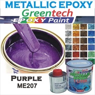 ME207 PURPLE ( Metallic Epoxy Paint ) 1L METALLIC EPOXY FLOOR PAINT COATING Tiles &amp; Floor Paint / 1L MATALIC EPOXY Green