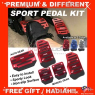Most Car Fit Anti-slip Aluminum Auto Manual Gear Racing Sport Foot Pedal Pad Cover Kit