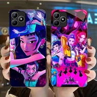 DK-58 Demon Hunter Girls Casing GLASS soft frame black OPPO Realme Narzo C31 50A C53 6 C35 A40 A3i G