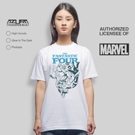 Azura Marvel T-Shirt The Fantastic 4 Team Sketch Character WhiteOriginal