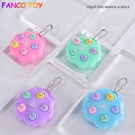 Kawaii Mini Game Toy Keychain Pop it Fidget Toys Simple Dimple Autism Needs Squishy Stress Reliever Games For Kids
