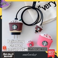 MEASTORE Samsung 25w | 1 Set of 4 PCS Cable & Charger Head Protective Cover Package for Samsung 25w 