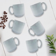 (1 Set / 6 pcs) color glazed coffee mug ceramic mug set 350ml