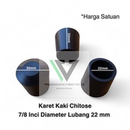 Chitose 7/ 8 Inch Rubber Feet Hole Diameter 22mm Rubber Cover for Table, Chair, Rack, Round Iron Pip