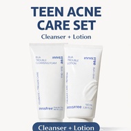 [Made in Korea] Innisfree Bija Trouble Acne Care Set Cleansing Foam 150g + Lotion 100ml Teen Acne-Pr