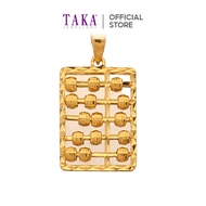 TAKA Jewellery 999 Pure Gold Abacus Pendant