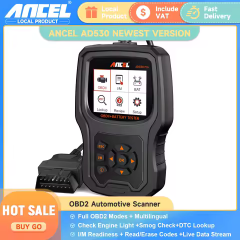 ANCEL AD530 OBD2 Automotive Scanner Battery Tester Code Reader Engine Check Scan Tool ODB OBD 2 Car 