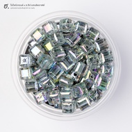 Decorative Beads Cyber Silver Gray Diamond Square Cube