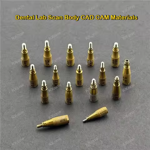 5Sets Dental Lab Scan Body CAD CAM Materials with Library Compatible with OSS/DEN/Adin/BB/ITI/NOB/SN