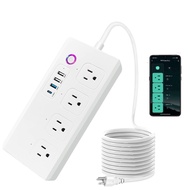 ZigBee Power Strips Surge Protector, USB C Power Strip 20W, Tuya/Smart Life APP/Timer, 4 Individuall