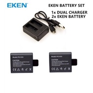 EKEN Battery PG1050 Batteries + Dual USB Charger For SJCAM SJ4000 sj8000 sj9000 H9 H9R H8 H8R H8PRO 