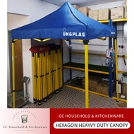 HEXAGON HEAVY DUTY CANOPY/ FOLDING CANOPY/ FOLDING TENT/ KANOPI BAZAR/ FULL SET PAYUNG NIAGA KANOPI/ KAKI BESI TEBAL