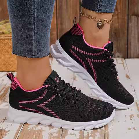 women's shoes breathable sneakers, casual sneaker lace-up , lightweight low-topwomen's summer shoes 