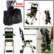 Wheelchair travel wheelchair lightweight foldable compact Yishun