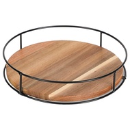 360 Degree Rotating Turntable Organizer Versatile Lazy Susan Turntable Round Wooden for Cabinet Dini