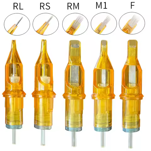 10/50/100 PCS Cartridge Tattoo Needle 1 3 5 7 9 RL/RS/RM/M1 For Tattoo Machine Pen