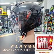 TRAX TZ301 GLOSS BLACK HELMET W FREE HELMET SLING BAG..!!