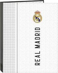 Real Madrid 1st Team 24/25 Folder with 4 Rings Ideal for Children of Different Ages Comfortable and
