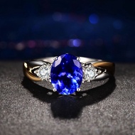 XIMILU💖Natural Tanzanite Opening Adjustable Ring Platinum Mixed Color Gem Female silver 925 original ring for women rings men korean jewelry cincin lelaki cincin perempuan couple cincin emas korea 戒指