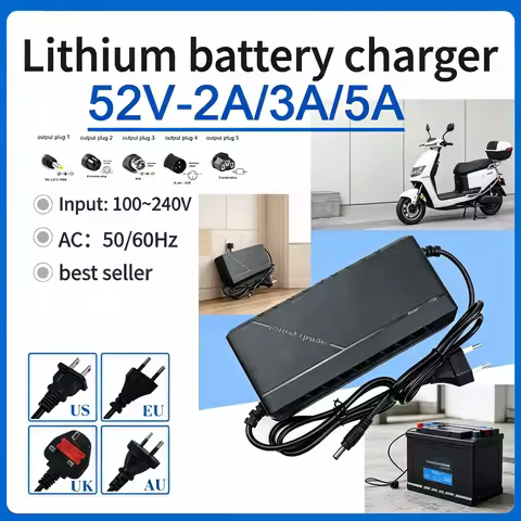52V 2A 3A 5A 14S 58.8V 18650 21700 Lithium Battery Charger For Series Li-Ion Battery Polymer Smart C