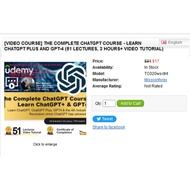 [Video Course] The Complete ChatGPT Course - Learn ChatGPT Plus and GPT-4 (51 Lectures, 3 hours+ Vid