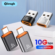 Elough OTG USB 3.0 10A/6A USB to Type C อะแดปเตอร์ตัวเมีย Type C ไปยัง USB อะแดปเตอร์ตัวผู้ที่ชาร์จอย่างรวดเร็วการถ่ายโอนข้อมูลสำหรับ MacBook Xiaomi