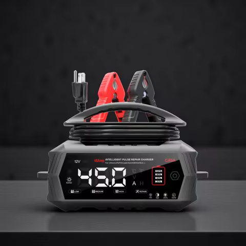 New 45A 6V/12V/24V Portable Car Battery Charger for Auto Motor Lithium LiFePO4 Lead-acid AGM WET 9-S