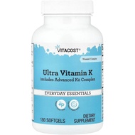 Vitacost Ultra Vitamin K Includes Advanced K2 Complex, 180 Softgels
