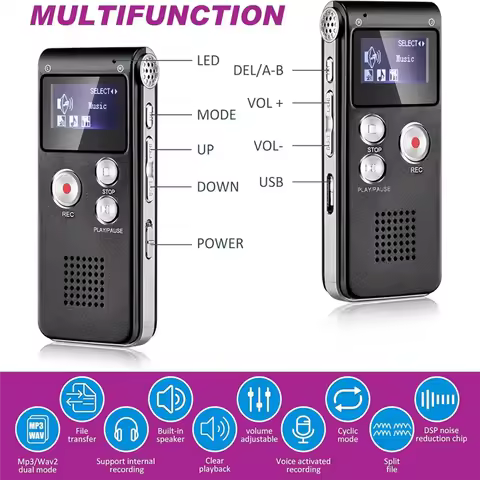 6 Pcs Equipment Kit 1 Detector 1 8Gb EVP Digital Recorder 1 Hand Held Radio 1 UV Flashlight 2 LED Li