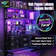 [ 💪Heavy Duty ] Standing Pegboard Rak Besi Kukuh Adjustable Minimalis Putih Gaming Bedroom Office 🇲🇾