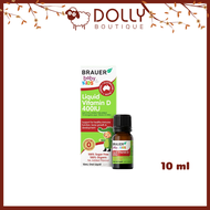 Siro Bổ Sung Vitamin D3 Tăng Cường Hấp Thụ Canxi Brauer Baby Kids Liquid Vitamin D 400IU - 10ml Dành