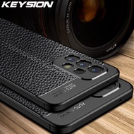 Keysion Ốp chống sốc cho Samsung A53 A33 A23 A73 5G kết cấu da Mềm vỏ lưng điện thoại Silicone Đối V