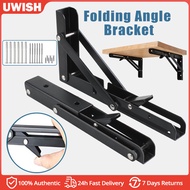 Folding Angle Bracket，2 PCS Triangle Folding Angle Bracket Heavy Support Adjustable Wall Mounted Bench Table Shelf Bracket Folding Table Shelf Bracket Triangle Bracket