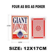 Nice new Playing Cards 54pcs Large/EXTRa Large 12.5x9cm Baccarat Texas Hold'em Cards Poker Game Poke