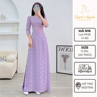 Women's floral ao dai, Japanese silk, 6d printed, modern ao dai for women, big size ao dai, Ao Dai Q