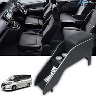 For Nissan Serena C28 Car Front Armrest Box Cup Holders Storage Apartment C28 Center Console