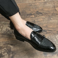 New Arrival Men Leather Shoes Business Loafers Formal Pointed Slip-On Shoes 9Z8W