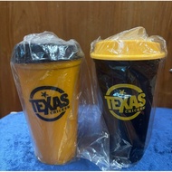 Premium TEXAS CHICKEN Glass 2 Pieces Yellow Black
