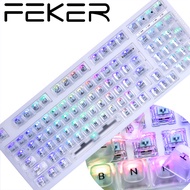 FEKER Transparent Keycaps PCL 155 Key NSA For Mechanical Keyboards ALICE80 IK75 Caps PC MKB