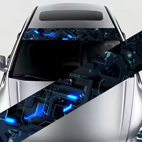 1-Piece Cyberpunk Circuit Board Decorative Strips Car Stickers: 1-Piece Set - Waterproof, Scratch Re