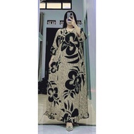 daster long lengan panjang LD 115 PB 130 bawah mata kaki / gamis daster bunga bunga / daster panjang