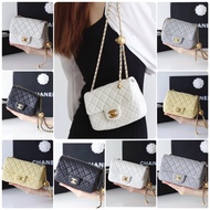 Chanel Metal Ball Square Fatty Mouth Cover Bag Gold Bead Bag CF Square Fatty 8I5R