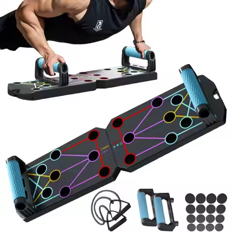Push Up Board Fitness Portable Push-up Board Set With Handles Foldable Fitness Equipment For Chest A